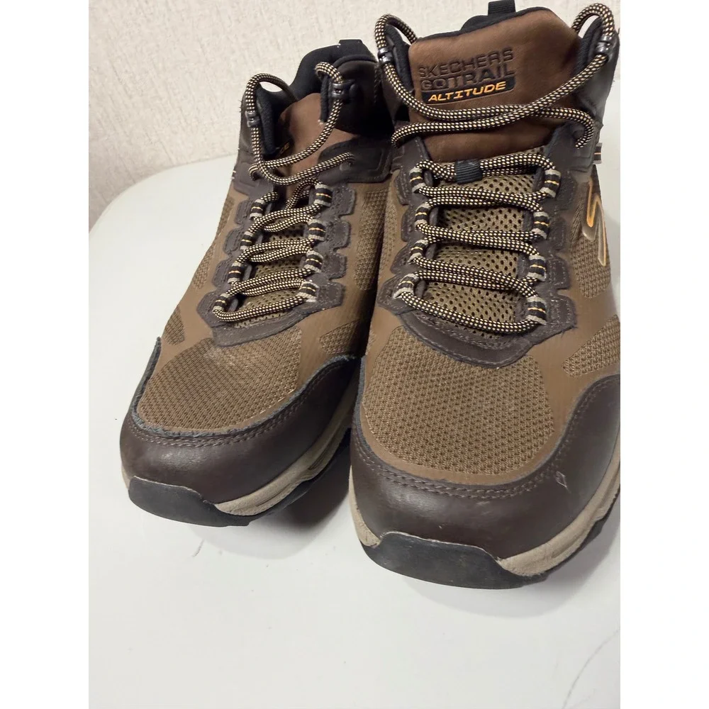 Skechers GoTrail Altitude Mens Brown Water Repellent Hiking Boots 220920 Size 12